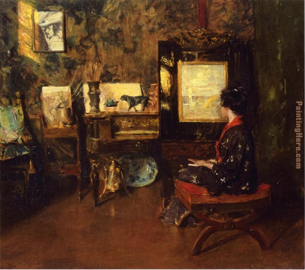 Alice in the Shinnecock Studio painting - William Merritt Chase Alice in the Shinnecock Studio art painting
